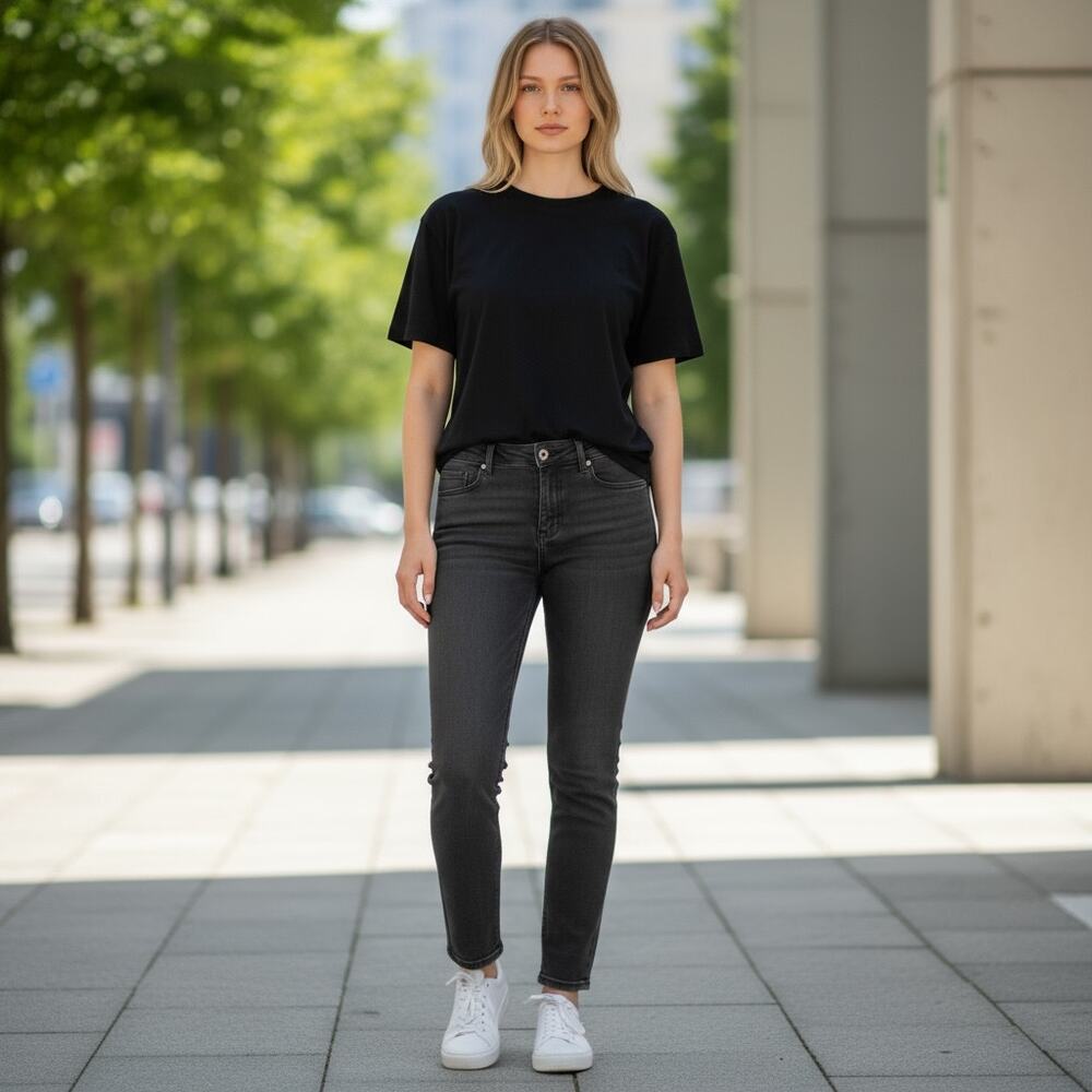 LOFT Outlet Women’s Modern Skinny Jeans Gray Black Wash Size 6 Mid Rise